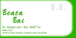 beata bai business card